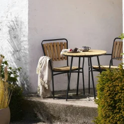 Table bistrot ronde en teck ø70 cm LAKEWOOD