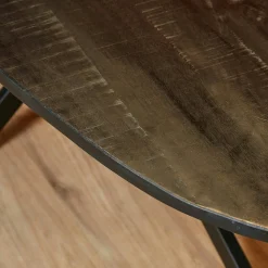 Table bords arrondis bois noir 200 cm UTAH