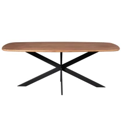 Table bords arrondis en bois 200 cm UTAH