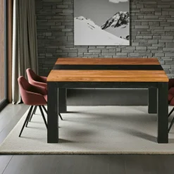 Table carréeen bois 140 cm PORTREE