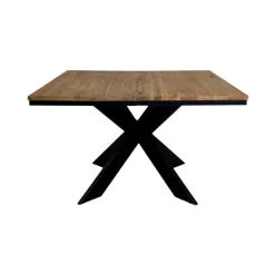 Table carrée extensible en chêne huilé 120 cm PALERME