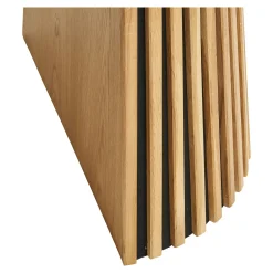 Table chêne clair pied baguette extensible 200/250/300 cm AMSTERDAM