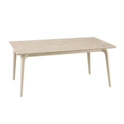 Table céramique à décor travertin 160-240 cm LORA