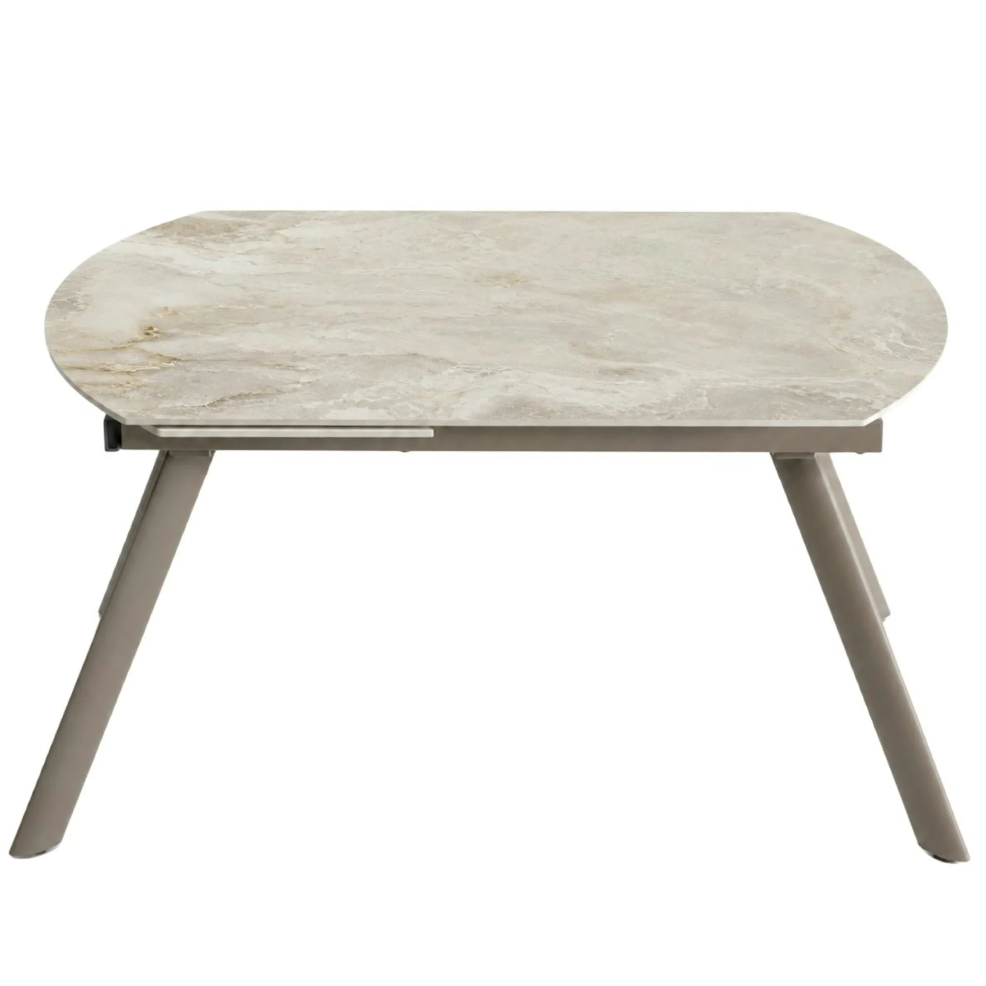 Table céramique effet onyx pieds bronze 140-180 cm LORA