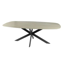 Table céramique effet travertin texturé - 215 cm COLISEE