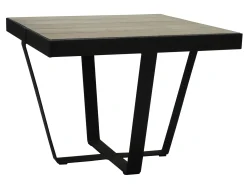 Table d'appoint Bout de Canapé chêne massif métal SOOMAA réf 30020861