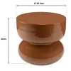 Table d'appoint design en fer couleur brun ELORA