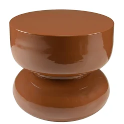 Table d'appoint design en fer couleur brun ELORA