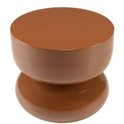 Table d'appoint design en fer couleur brun ELORA
