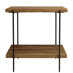 Table d'appoint double plateau pin recyclé CRACOVIE