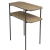 Table d'appoint double plateau effet bois LANDAISE