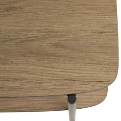Table d'appoint double plateau effet bois LANDAISE