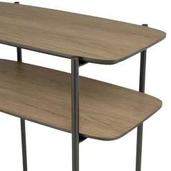 Table d'appoint double plateau effet bois LANDAISE