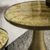 Table d’appoint en verre – antique dorée, 45 cm LAGUNA