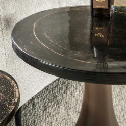 Table d’appoint en verre – cuivre antique, 45 cm LAGUNA