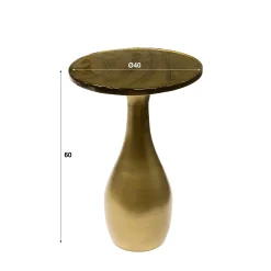 Table d’appoint en verre – cuivre antique, 60 cm LAGUNA