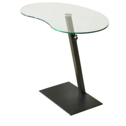 Table d'appoint en verre pour ordinateur, réglable TULUM