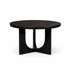 Table d'appoint noire à 3 pieds Ø60 cm ALMA