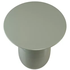 Table d'appoint ronde 40 cm en métal émaillé vert d'eau TOSCA