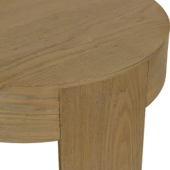 Table d'appoint ronde couleur naturelle design arrondi VELAR