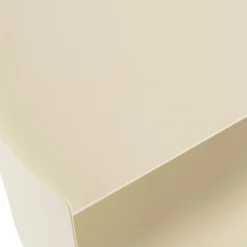 Table d'appoint ronde en acier beige CASTILLE