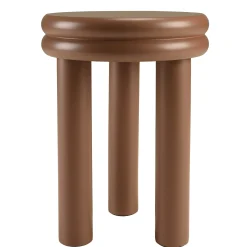 Table d'appoint ronde en bois peint terracotta D35cm CASTILLE