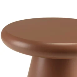 Table d'appoint ronde en bois peint terracotta D40cm CASTILLE