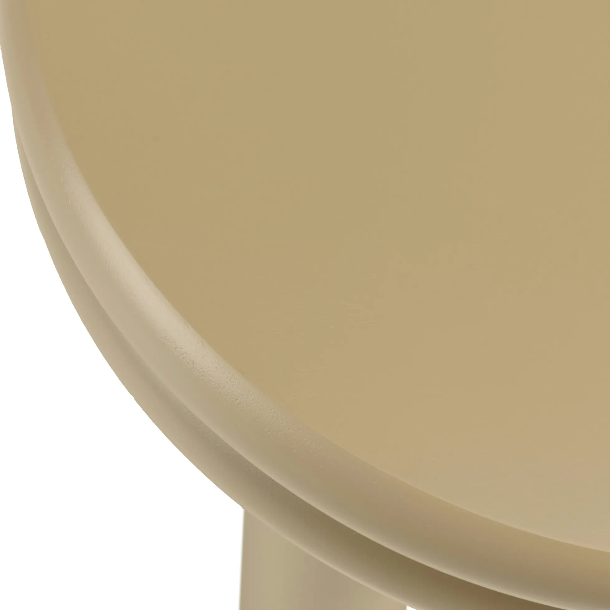 Table d'appoint ronde en bois peint taupe D40cm CASTILLE