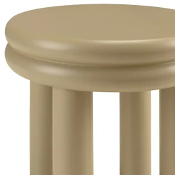 Table d'appoint ronde en bois peint taupe D40cm CASTILLE
