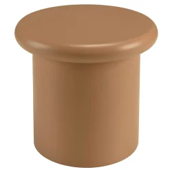Table d'appoint ronde en bois peint marron D40cm CASTILLE