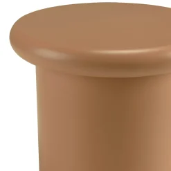 Table d'appoint ronde en bois peint marron D40cm CASTILLE