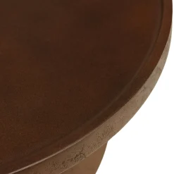 Table d'appoint ronde en béton marron D45cm CALVI