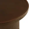 Table d'appoint ronde en béton marron D36cm CALVI