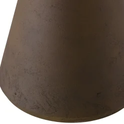 Table d'appoint ronde en béton marron D40cm CALVI