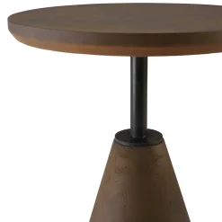Table d'appoint ronde en béton marron D40cm CALVI