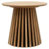 Table d’appoint ronde placage chêne pied rainuré AMSTERDAM