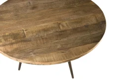 Table d'appoint ronde teck recyclé métal GM SWING