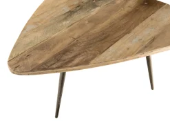 Table d'appoint triangulaire teck recyclé GM SWING