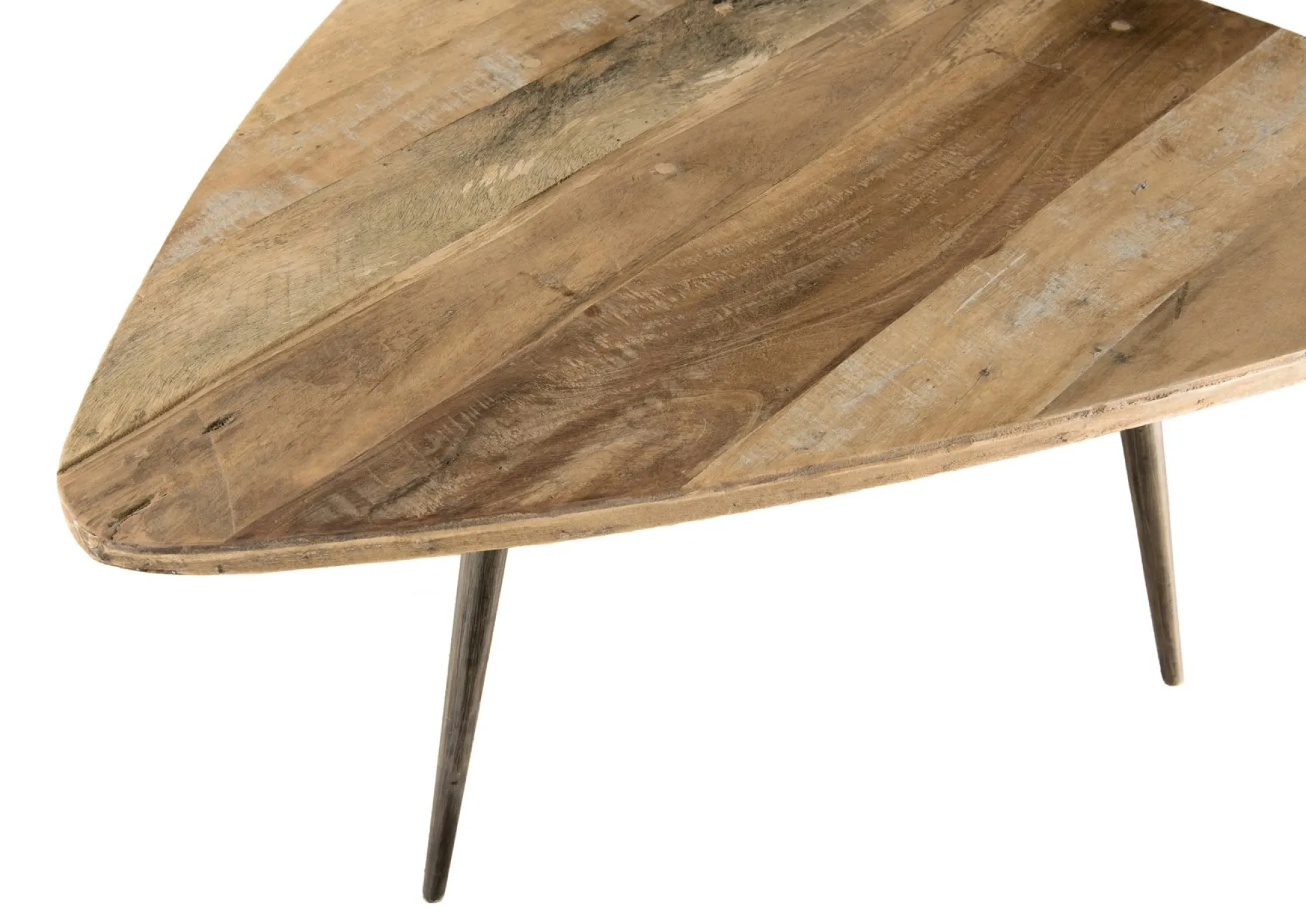 Table d'appoint triangulaire teck recyclé GM SWING
