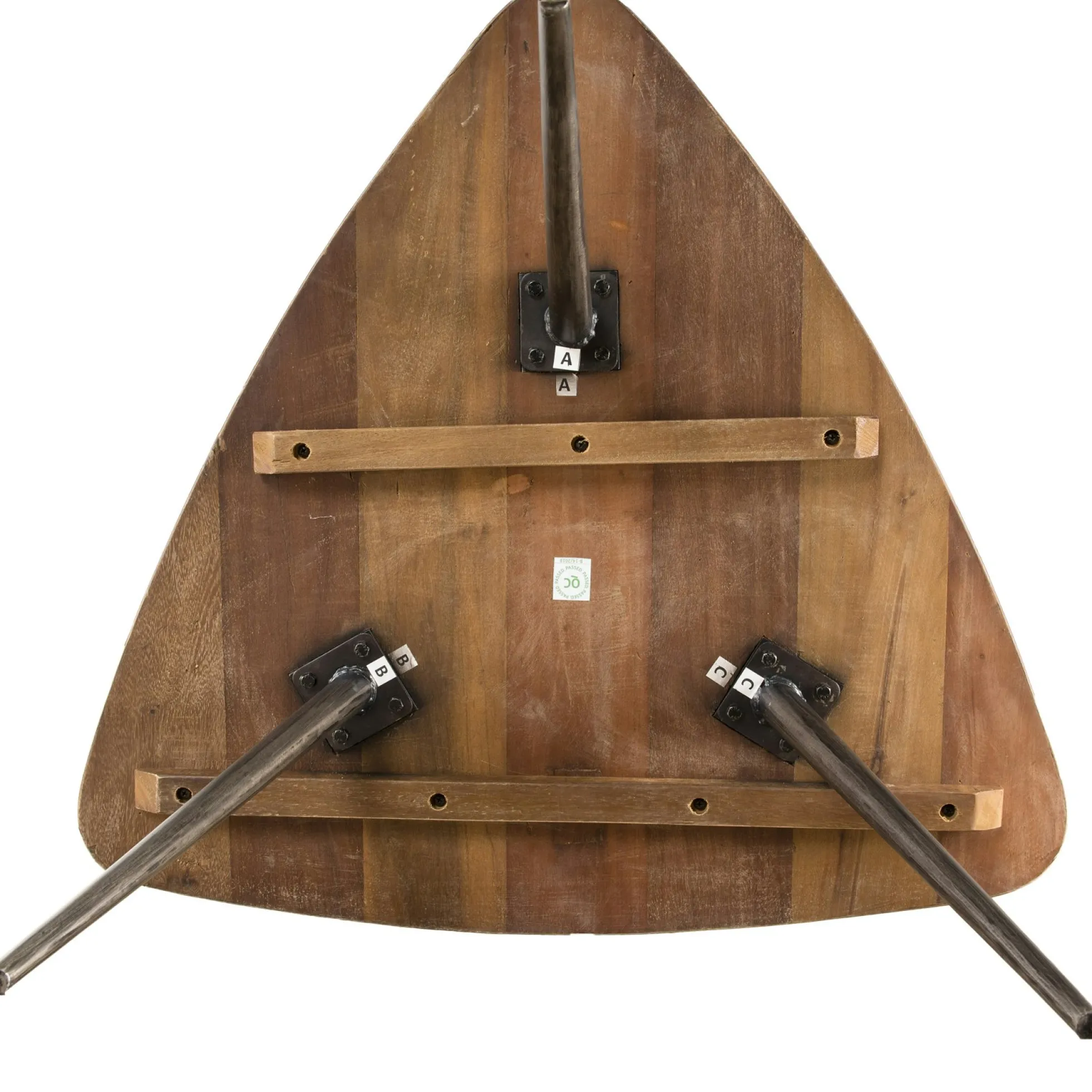 Table d'appoint triangulaire teck recyclé GM SWING