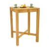 Table de bar carrée Hévéa 70x70x105cm TESSA