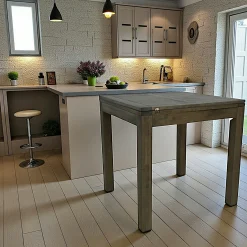 Table de bar Hévéa extensible 90/180x90x92cm ATTAN