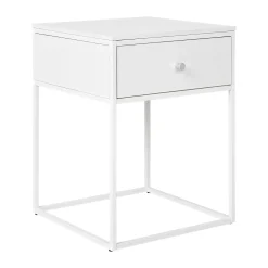 Table de chevet blanche 1 tiroir VARDE