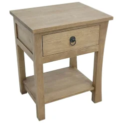 Table de chevet bois massif style colonial modèle 2 MAORI