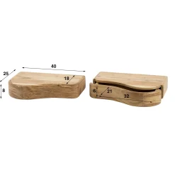 Table de chevet bois – 1 tiroir, organique (lot de 2) MELBOURNE