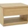 Table de Chevet / Bout de Canapé Hévéa 1 tiroir, 1 niche basse 55x40x40cm BALTIC
