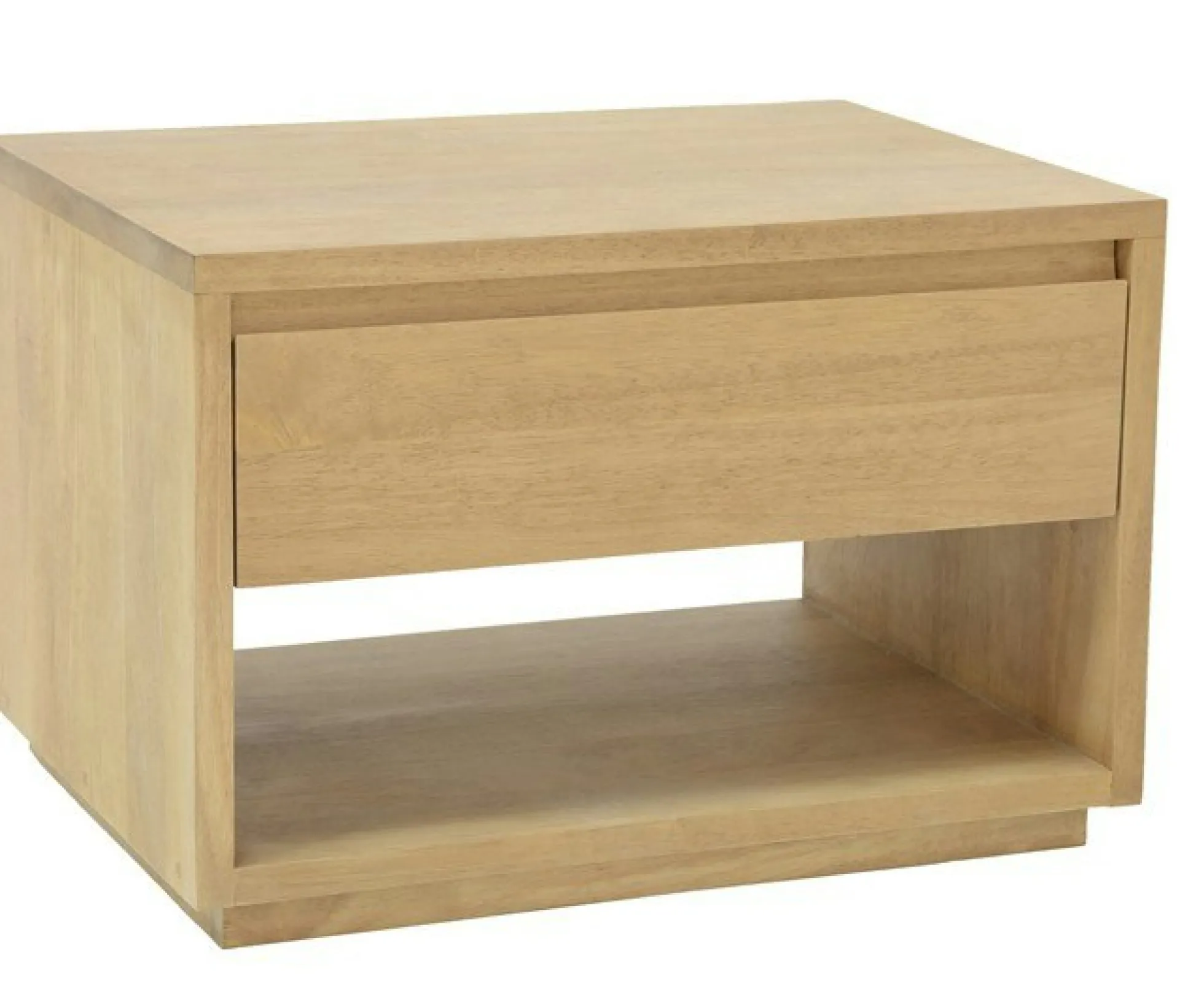 Table de Chevet / Bout de Canapé Hévéa 1 tiroir, 1 niche basse 55x40x40cm BALTIC