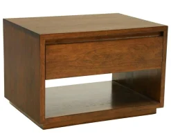 Table de Chevet / Bout de Canapé Hévéa 1 tiroir, 1 niche basse 55x40x40cm BALTIC