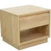 Table de Chevet / Bout de Canapé Hévéa 1 tiroir, 1 niche basse 50x50x50cm BALTIC