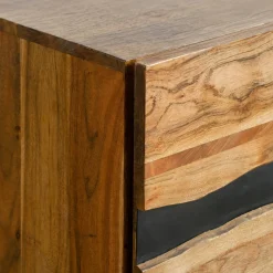 Table de chevet en bois d'acacia 2 tiroirs CANYON